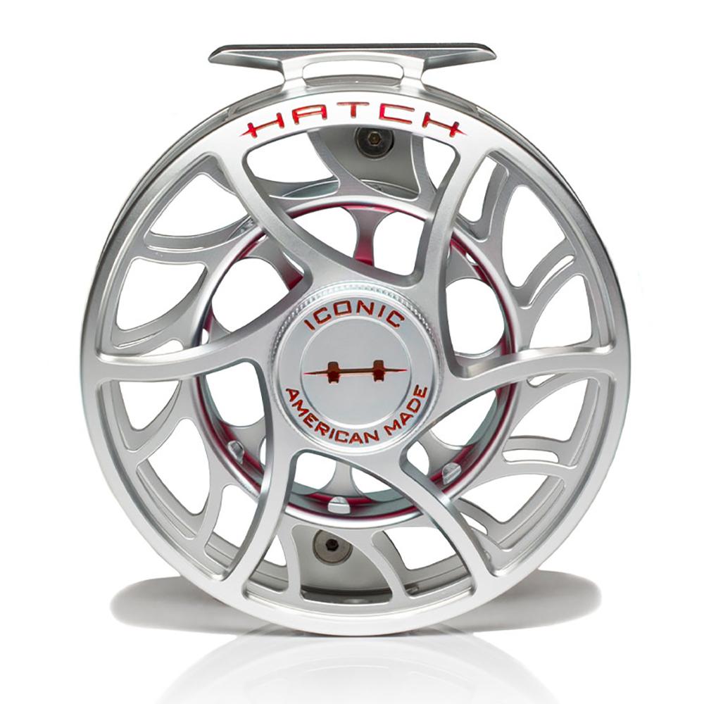 Hatch Iconic Fly Reel – 11 Plus in Clear Red